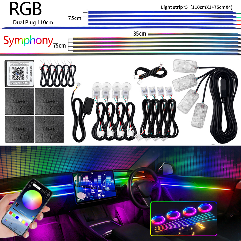 Led Interior Ambient Light - Universal Led Car Ambient Light RGB