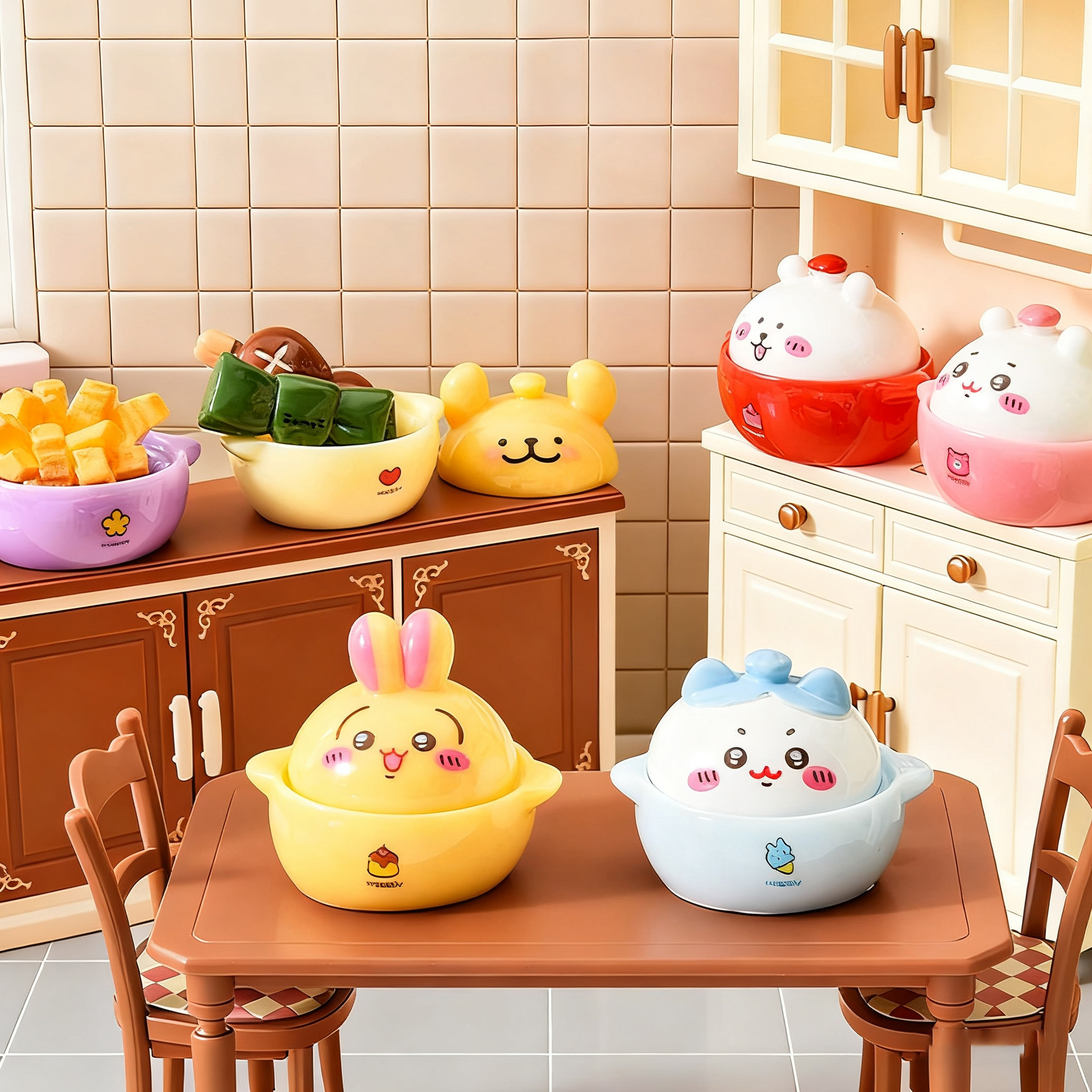 Car Accessories Cute - Colorful Animal Clay Pot Three Dimensional