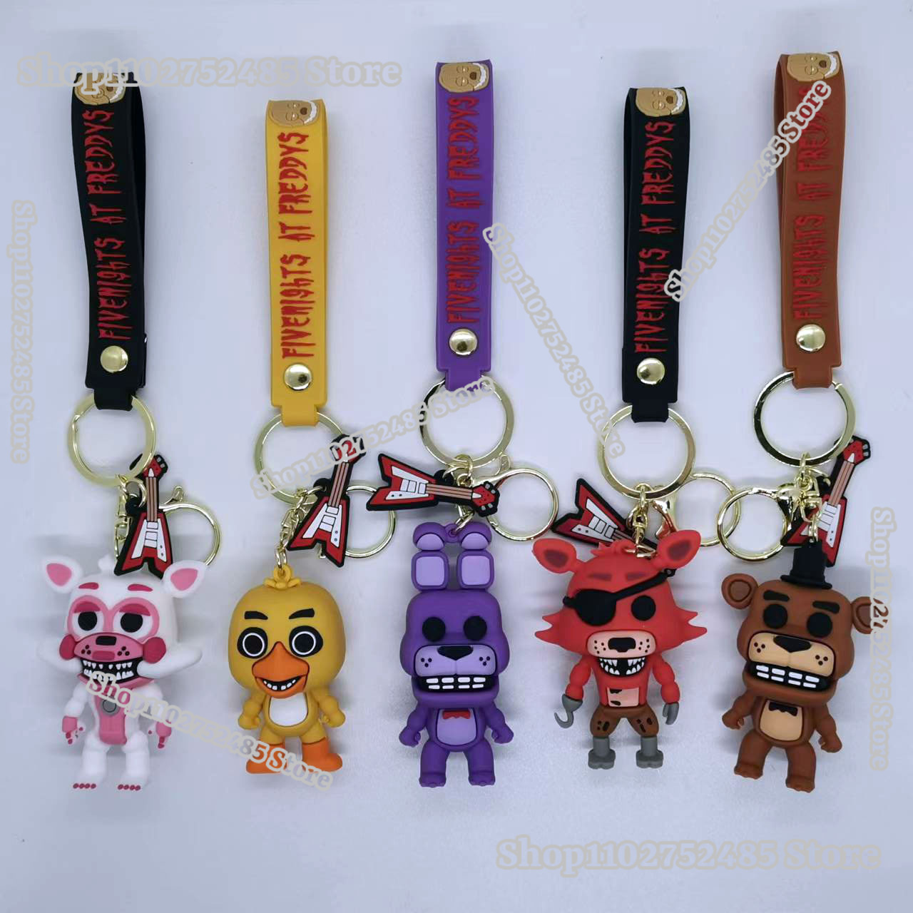 5pcs Cartoon Anime FNAF Figure - Car Accessories Papar avaliação e preço