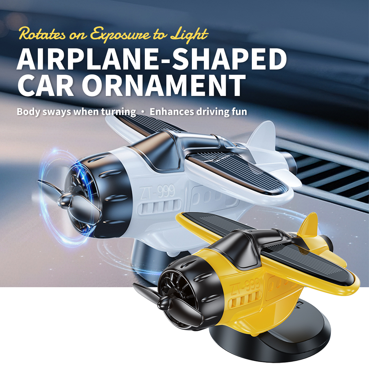Motor Solar Airplane Ornaments - Car Accessories Papar avaliação e preço